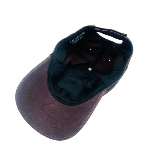 Maroon Brown Carhartt Force Cotton Canvas Texas State Patch Hat Cap - Picture 5 of 6